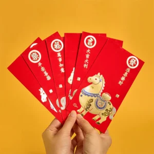 6-piece Chinese Red Envelope - Wishing you a Happy New Year 2026 (Year of the Horse)