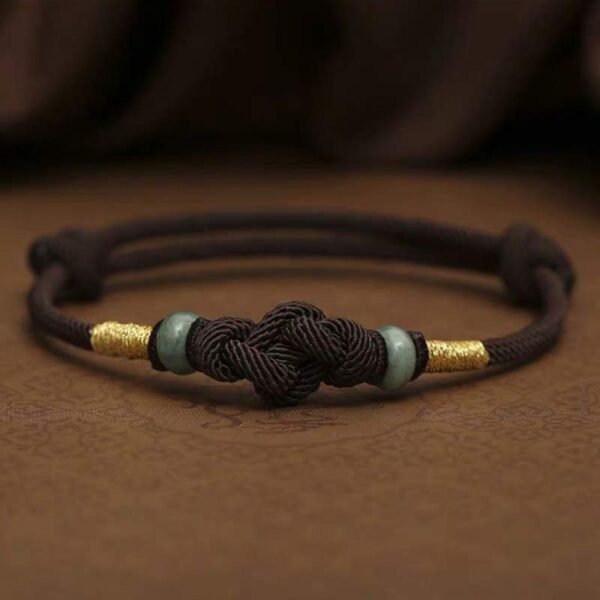 Red Jade Luck Fate Knot Braided Couple Bracelet