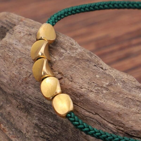 Tibetan copper bead healing and protective luck bracelet set