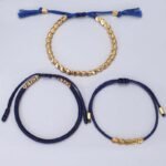 Tibetan copper bead healing and protective luck bracelet set