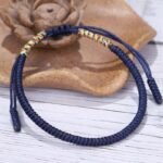 Tibetan copper bead healing and protective luck bracelet set