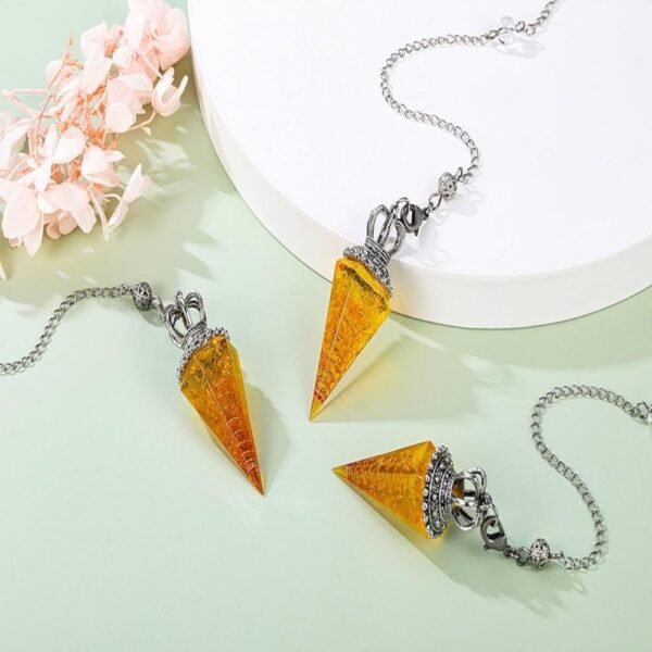 Crystal Chip Resin Pendant Spiritual Jewelry