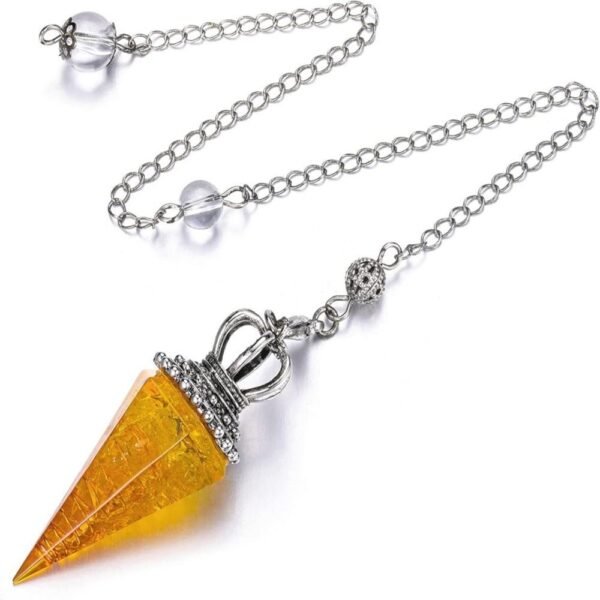 Crystal Chip Resin Pendant Spiritual Jewelry