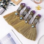 Natural Crystal Magic Mini Broom Ornament