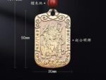 A Taoist amulet featuring Zhao Gongming riding a tiger, symbolizing good fortune and wealth.