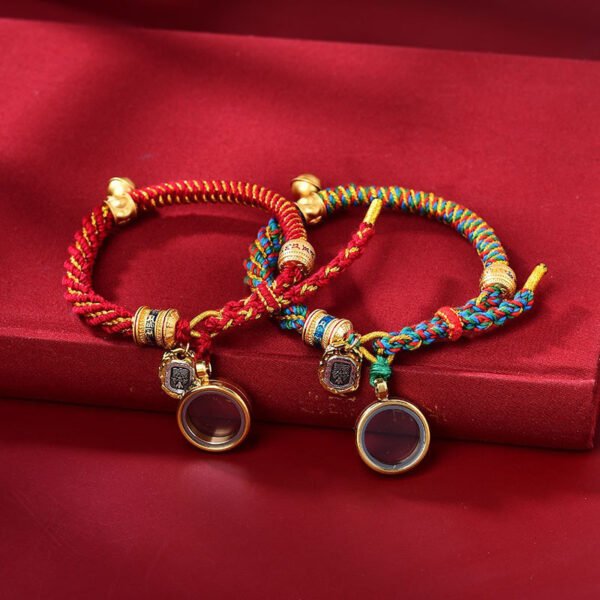 Tibetan handmade woven six-syllable mantra five-colored wealth-attracting/evil-repelling bracelet