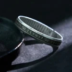 Om Mani Padme Hum Heart Sutra Mantra Lotus Peace Meditation Cuff Bracelet Bangle
