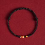 925 Sterling Silver Handmade Koi Fish Wealth Success Braided Rope Bracelet