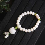 Lotus Natural White Bodhi Seed Luck Bracelet