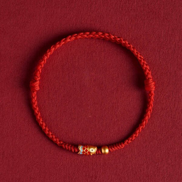925 Sterling Silver Handmade Koi Fish Wealth Success Braided Rope Bracelet