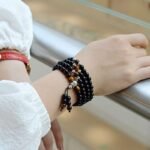 108-bead unisex obsidian tiger's eye prayer bead bracelet
