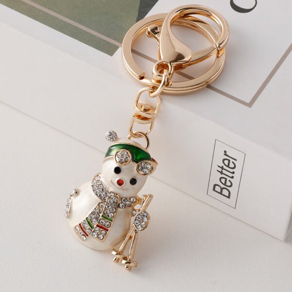Christmas series keychains, cute Christmas tree ornaments, dripping metal pendants, Christmas decorations.