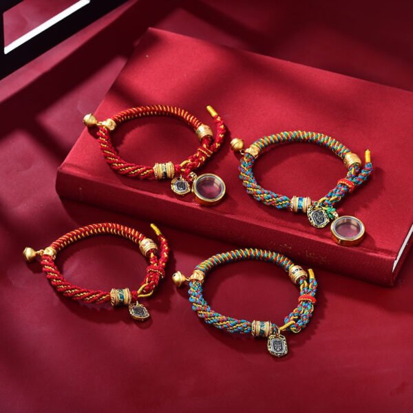 Tibetan handmade woven six-syllable mantra five-colored wealth-attracting/evil-repelling bracelet