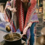 Tibetan Shawl Knitting Warm Cloak Tibetan Tassel Scarf