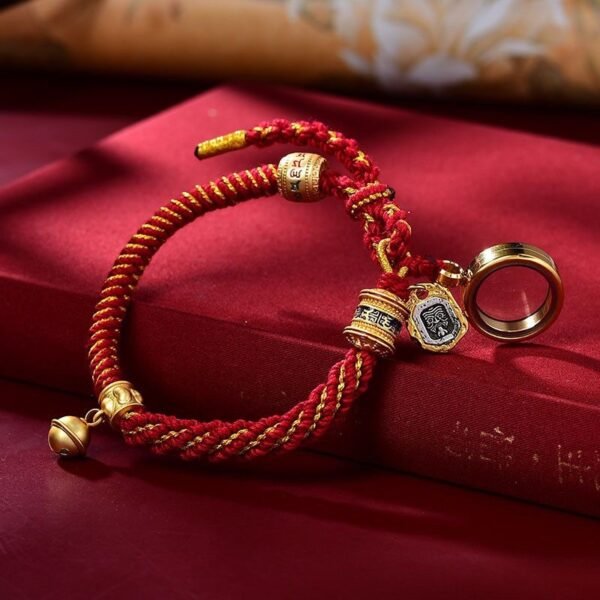 Tibetan handmade woven six-syllable mantra five-colored wealth-attracting/evil-repelling bracelet