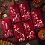 6Pcs Chinese Red Envelope Year of the Horse All The Best 2026 New Year
