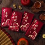 6Pcs Chinese Red Envelope Year of the Horse All The Best 2026 New Year