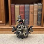 Chinese Retro Style Double-Eared Horse Incense Burner Ornament