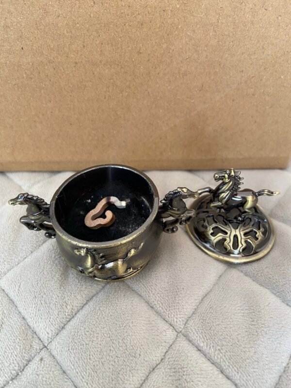 Chinese Retro Style Double-Eared Horse Incense Burner Ornament