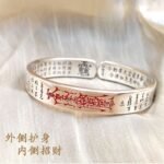 Chinese Taoist Retro-Style "Protective and Wealth-Attracting" Open Bangle