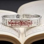 Chinese Taoist Retro-Style "Protective and Wealth-Attracting" Open Bangle