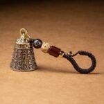 Pure Brass Heart Sutra Bell Keychain Pendant