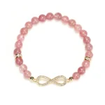 Natural Strawberry Quartz Positivity Healing Bracelet