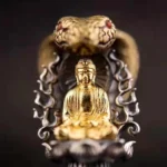 Tibetan Om Mani Padme Hum Buddha Wealth Rotation Necklace Vajra Pendant