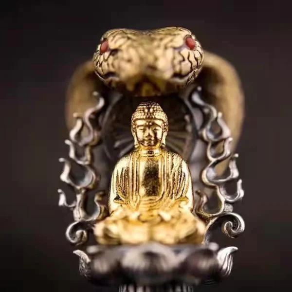 Tibetan Om Mani Padme Hum Buddha Wealth Rotation Necklace Vajra Pendant
